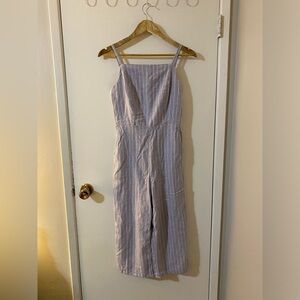 Old Navy Striped Linen Jumpsuit